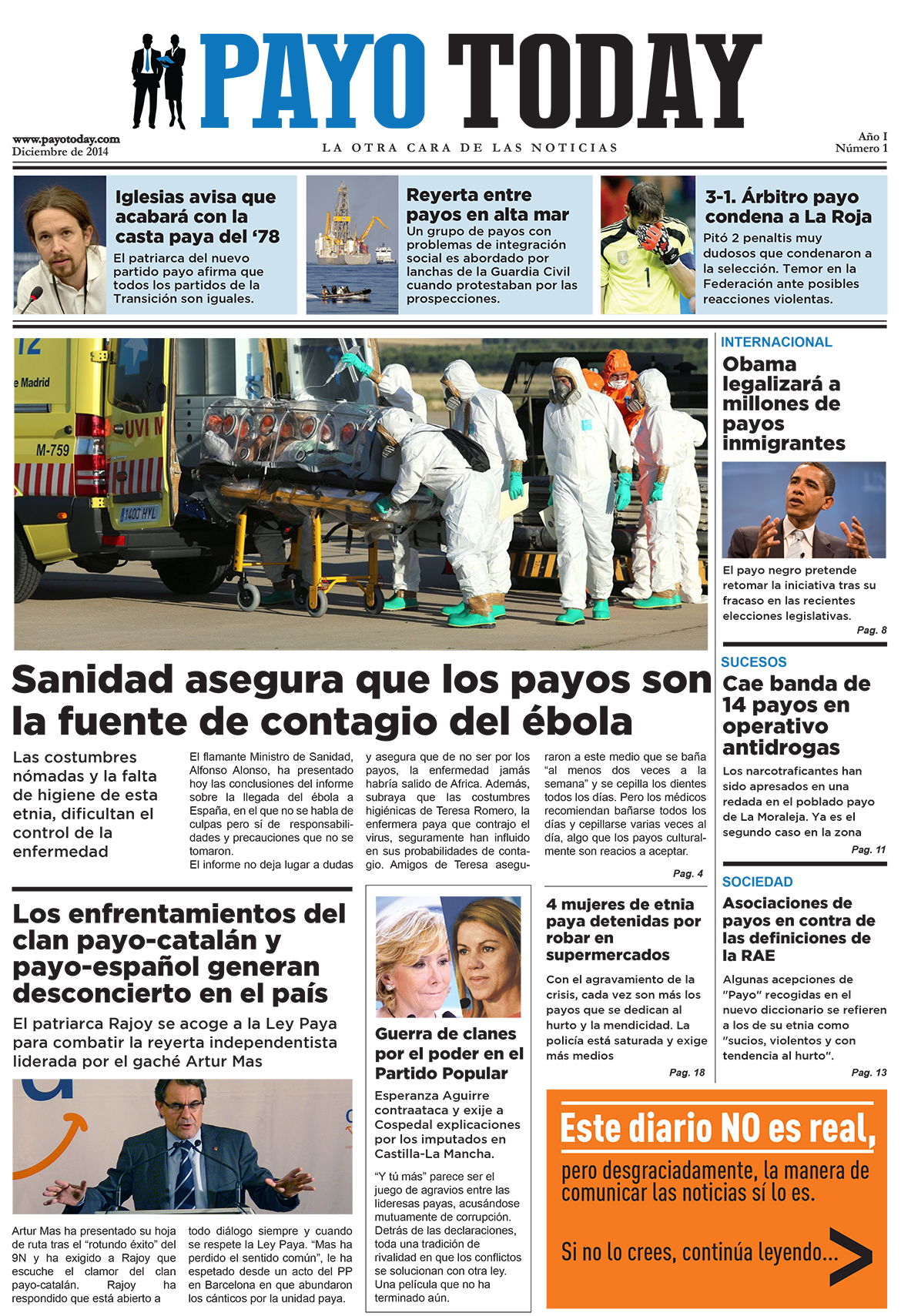 Periódico Payo Today, una campaña social para Fundación Secretariado Gitano